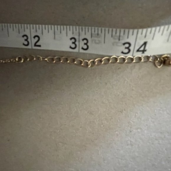 Pendulum Style Artisan Gold Bar with Inlaid Gemstones and Crystals 32" 1960's - Picture 4 of 6